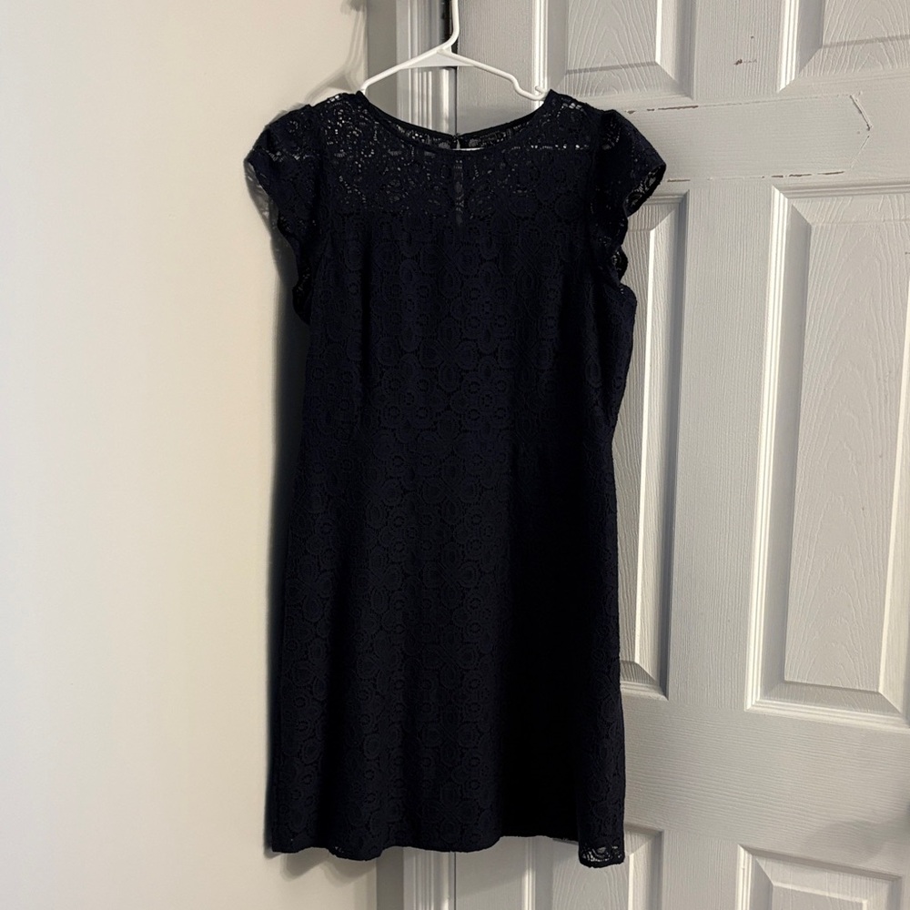 Ann Taylor Navy Lace Mini Dress